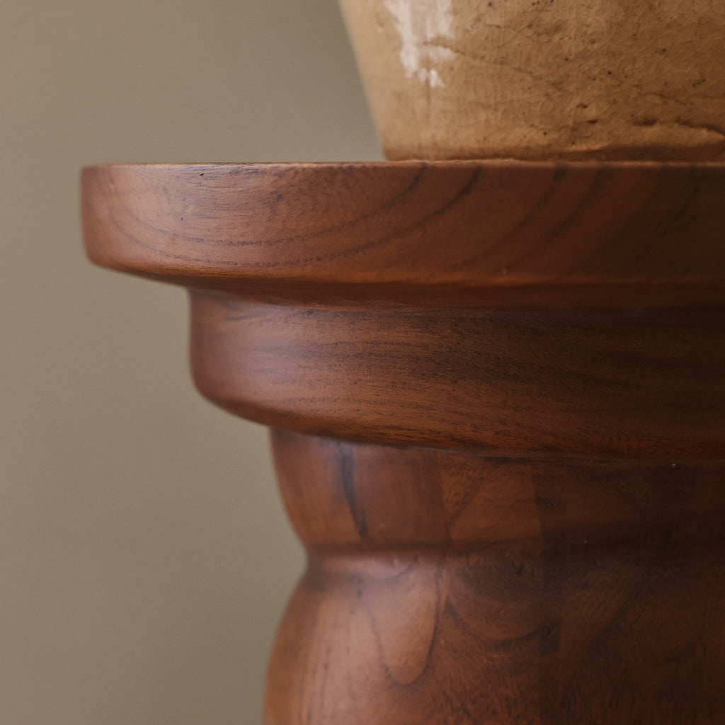 Cassia - Dark Wood Retro Side Table