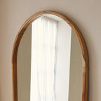 Arden - Light Wood Full Length Arched Wooden Mirror 175cm x 95cm
