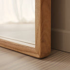 Arden - Light Wood Full Length Arched Wooden Mirror 175cm x 95cm