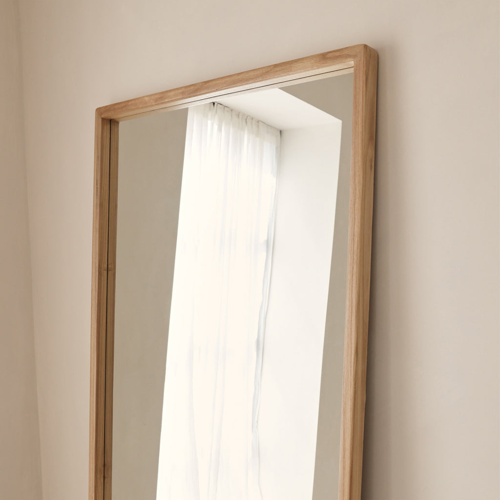 Arden - Light Wood Full Length Wooden Mirror 180cm x 80cm