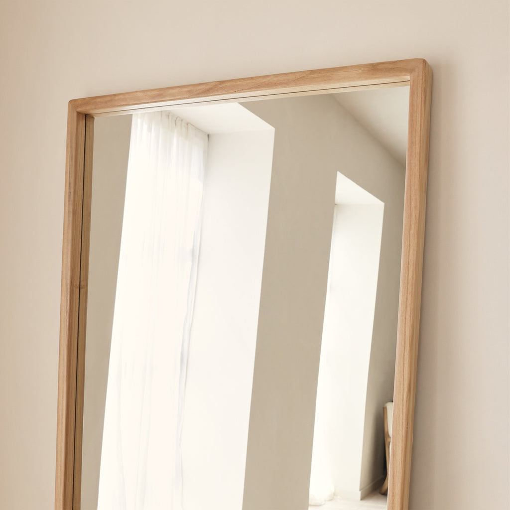Arden - Light Wood Full Length Wooden Mirror 180cm x 80cm