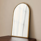 Liberty - Gold Arched Metal Wall Mirror 50cm x 30cm
