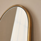 Liberty - Gold Arched Metal Wall Mirror 50cm x 30cm