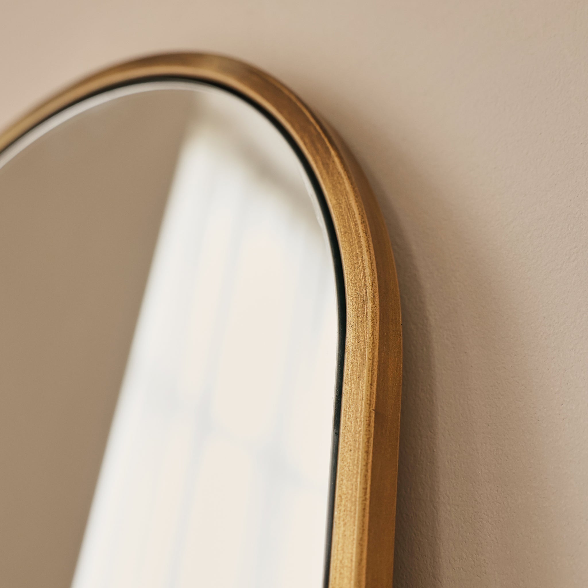 Liberty - Gold Arched Metal Wall Mirror 50cm x 30cm