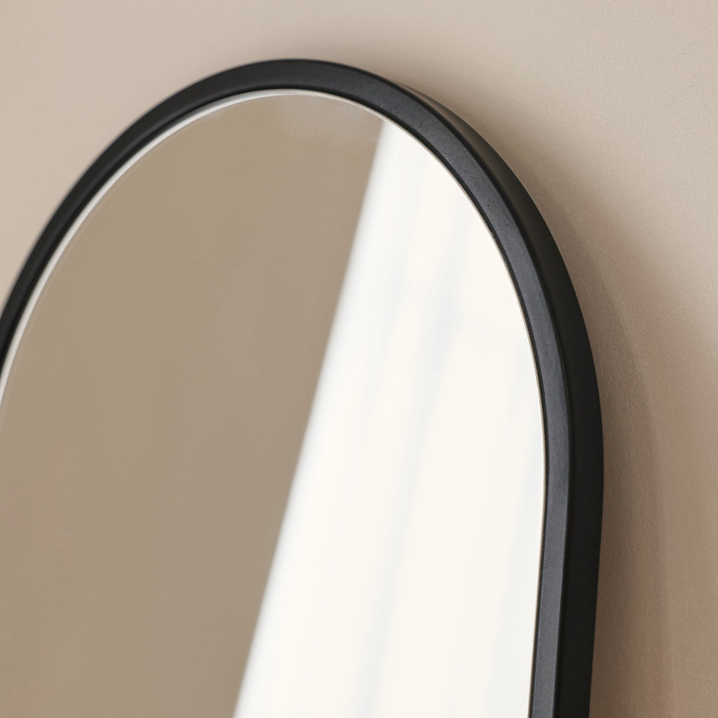 Liberty - Black Arched Metal Wall Mirror 50cm x 30cm
