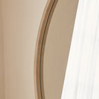 Arden - Large Concrete Round Wooden Wall Mirror 90cm x 90cm