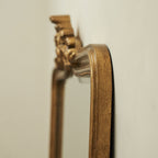 James - Large Gold Arched Overmantle Mirror 113cm x 100cm