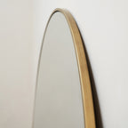 Liberty - Gold Wide Arched Metal Overmantle Mirror 120cm x 90cm