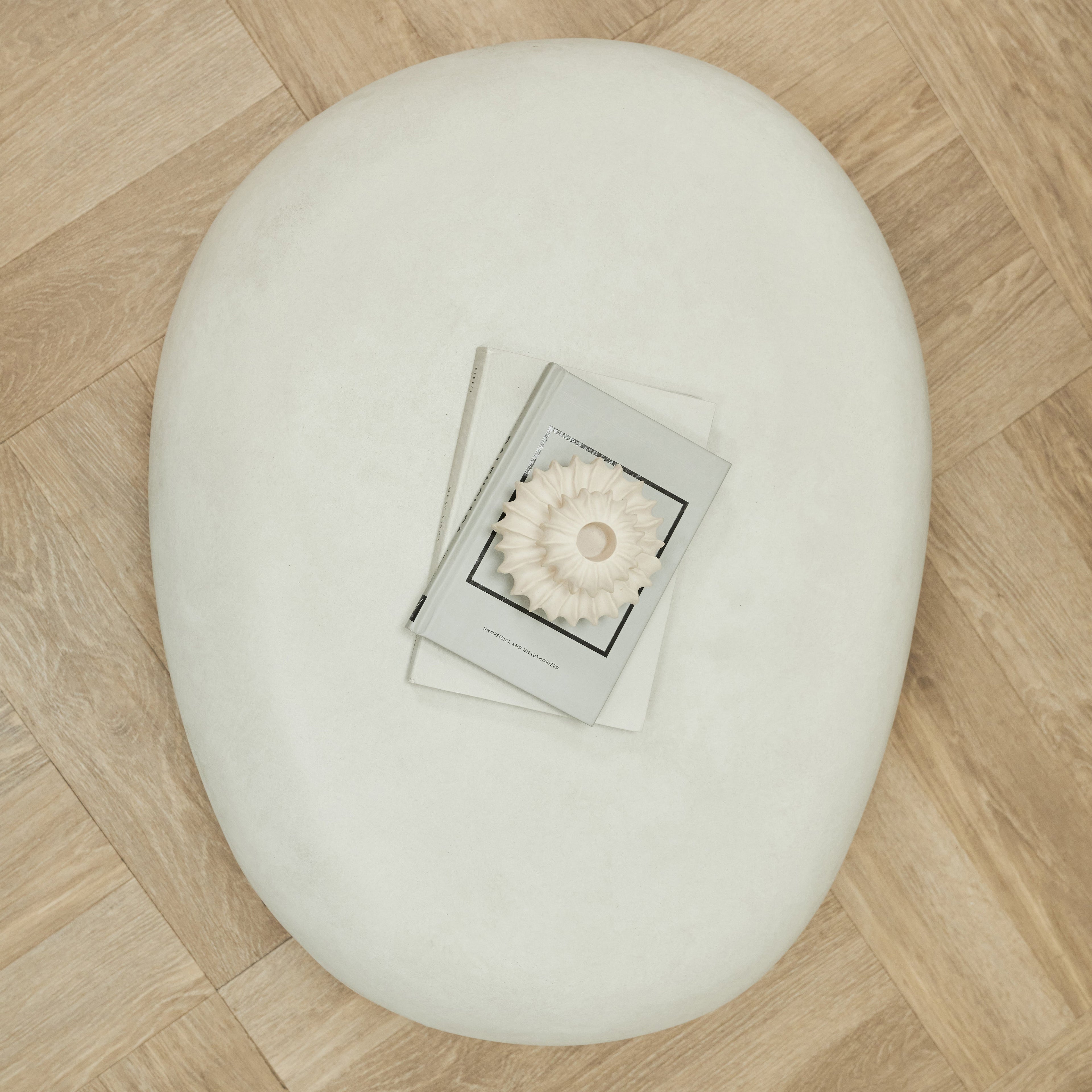 Zola - Minimal Concrete Pebble Coffee Table Large