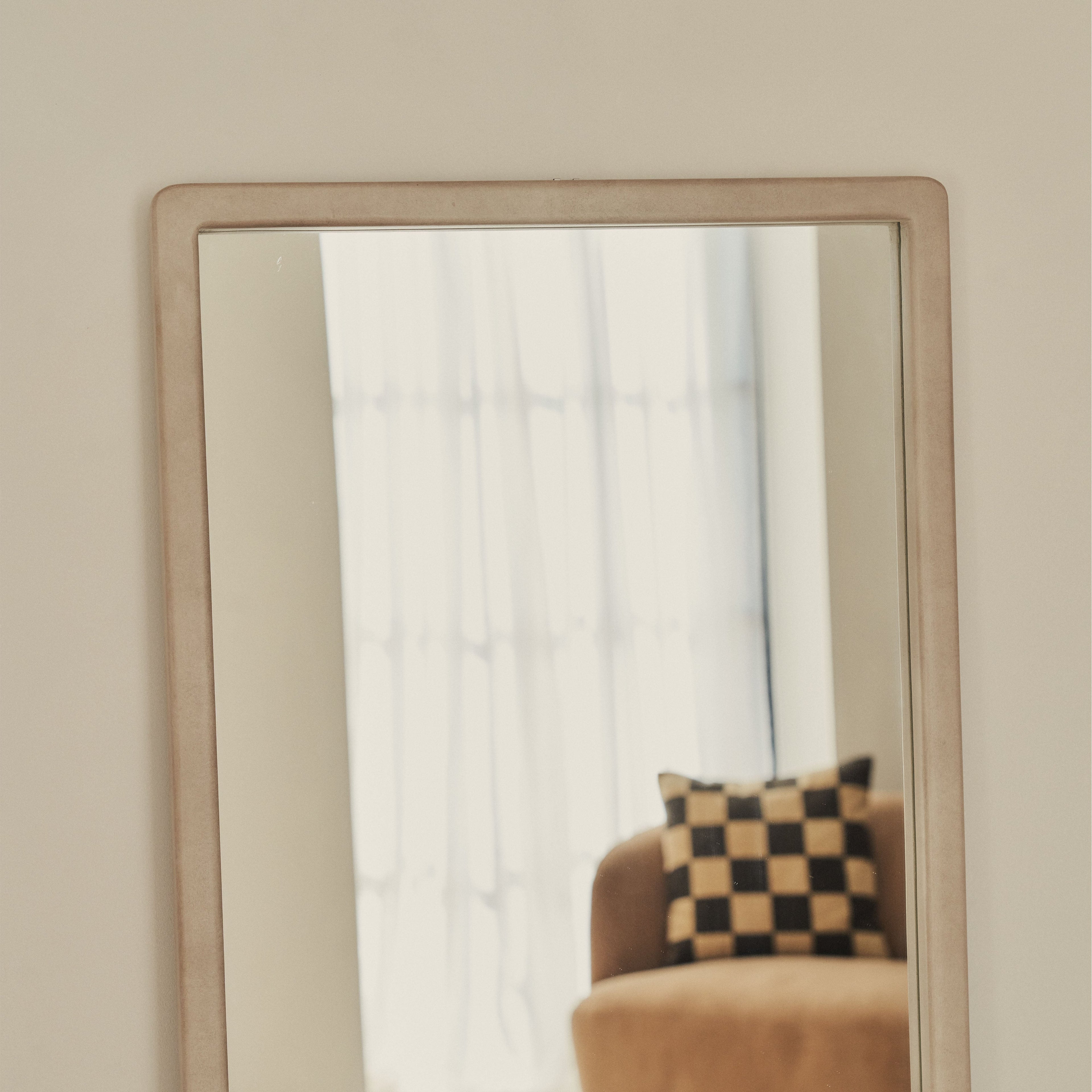 Arden - Concrete Full Length Wooden Mirror 140cm x 45cm