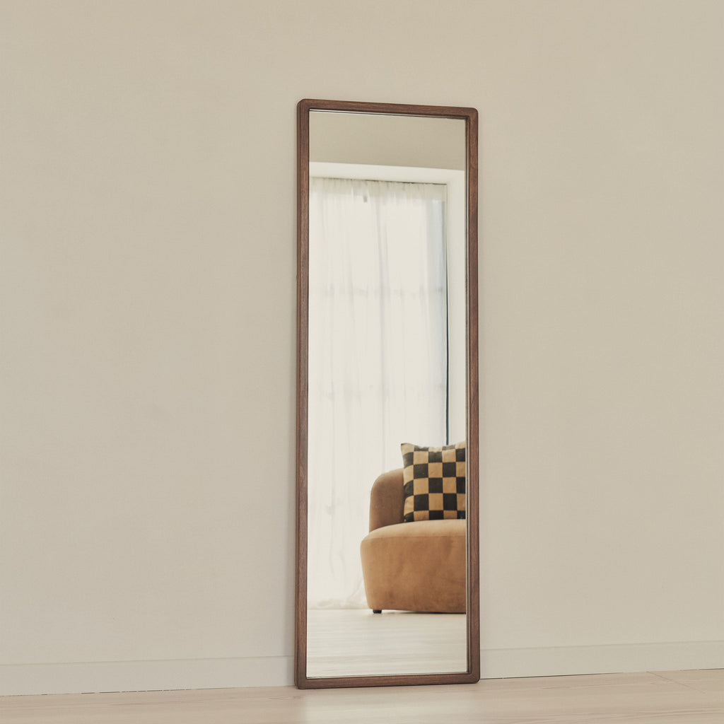 Arden - Dark Wood Full Length Wooden Mirror 140cm x 45cm