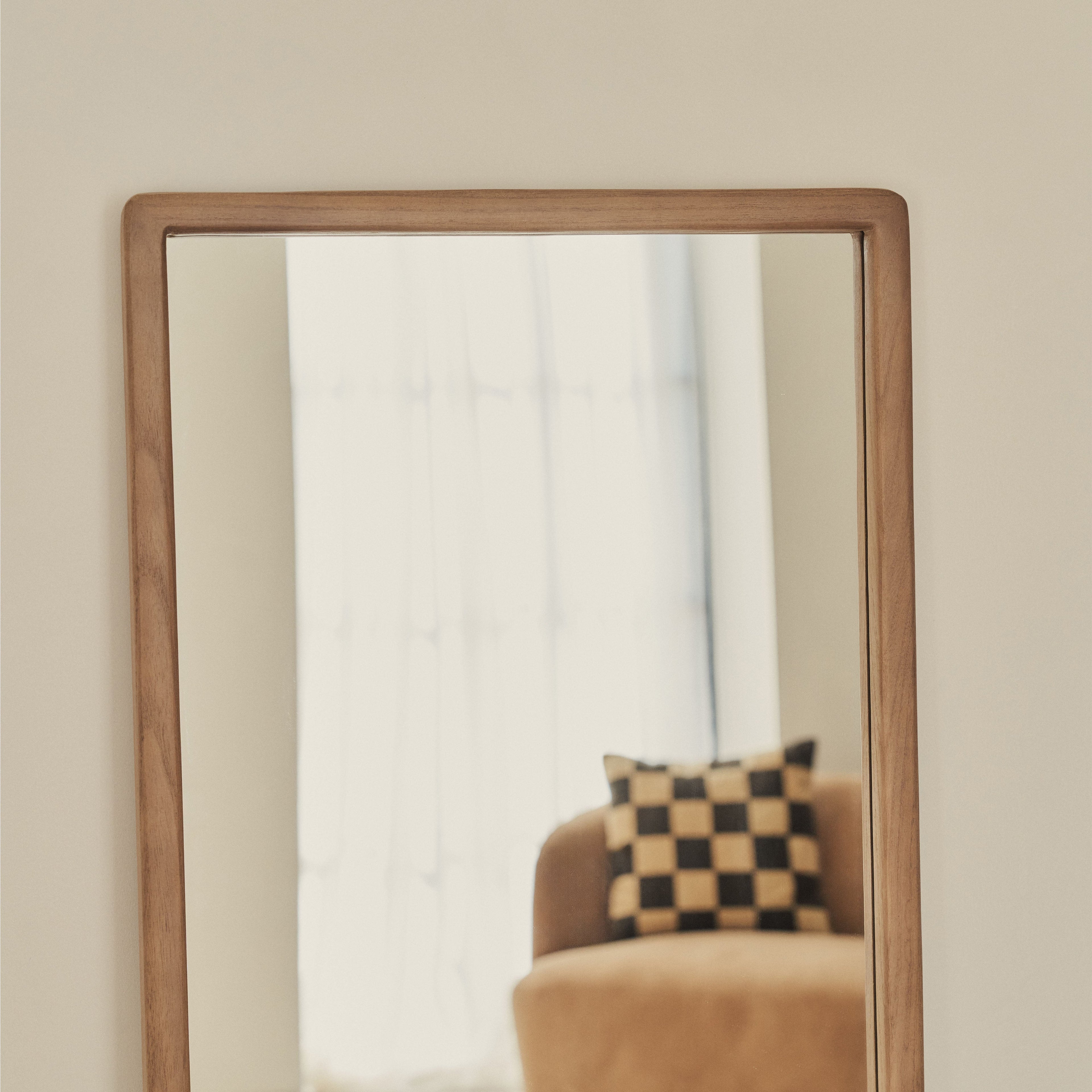 Arden - Warm Wood Full Length Wooden Mirror 140cm x 45cm