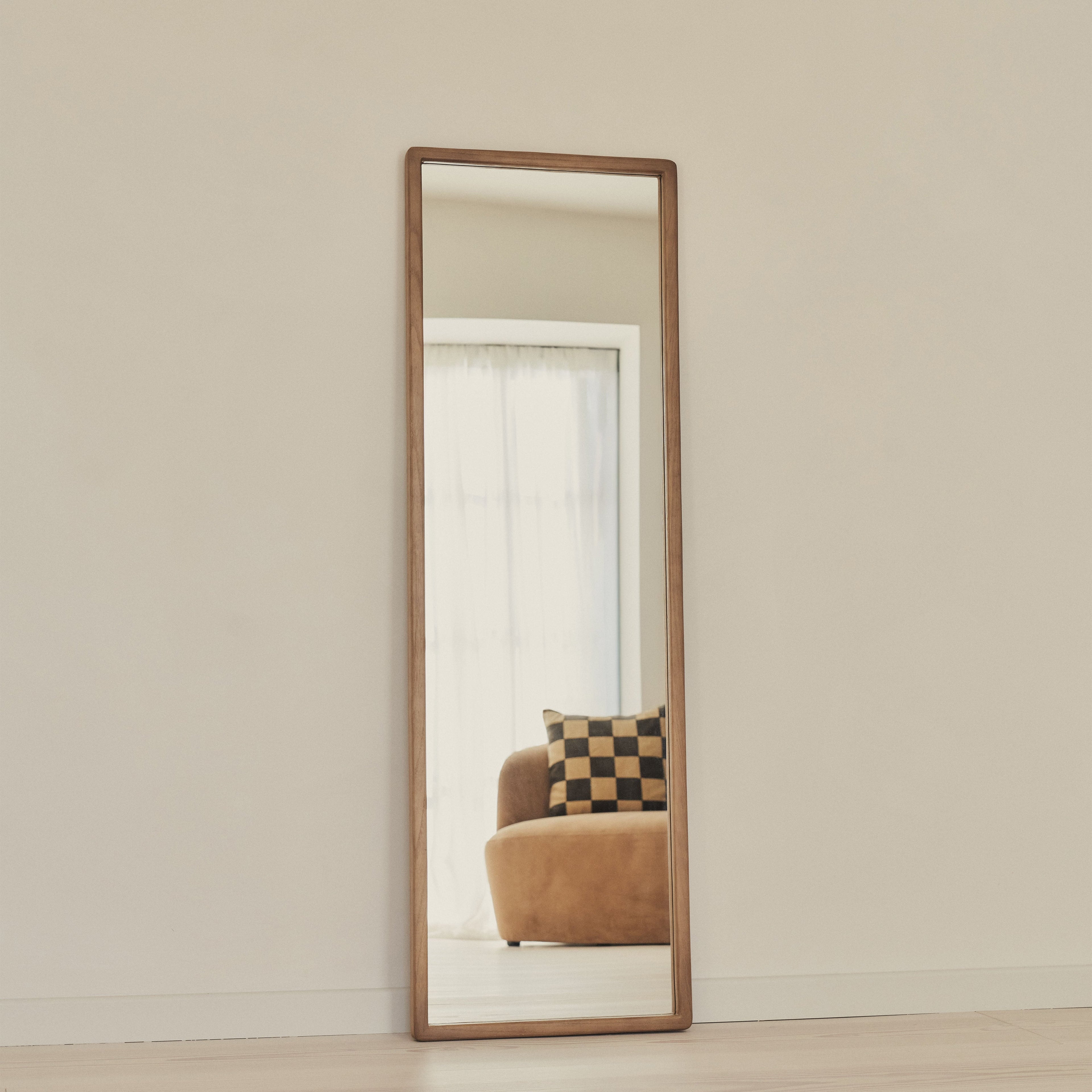 Arden - Warm Wood Full Length Wooden Mirror 140cm x 45cm