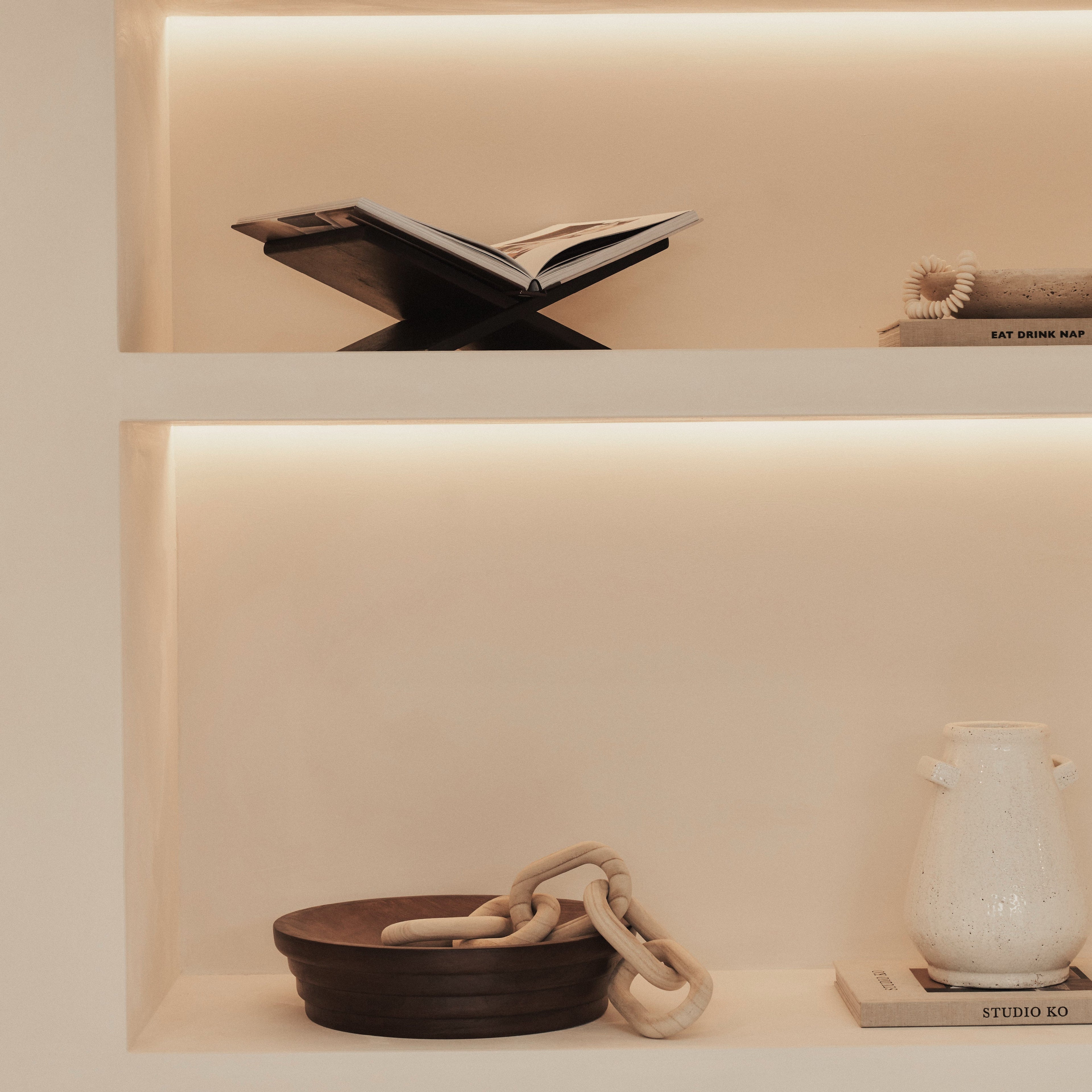 Luciana - Dark Wood Ribbed Bowl 40cm