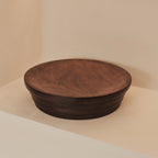Luciana - Dark Wood Ribbed Bowl 40cm
