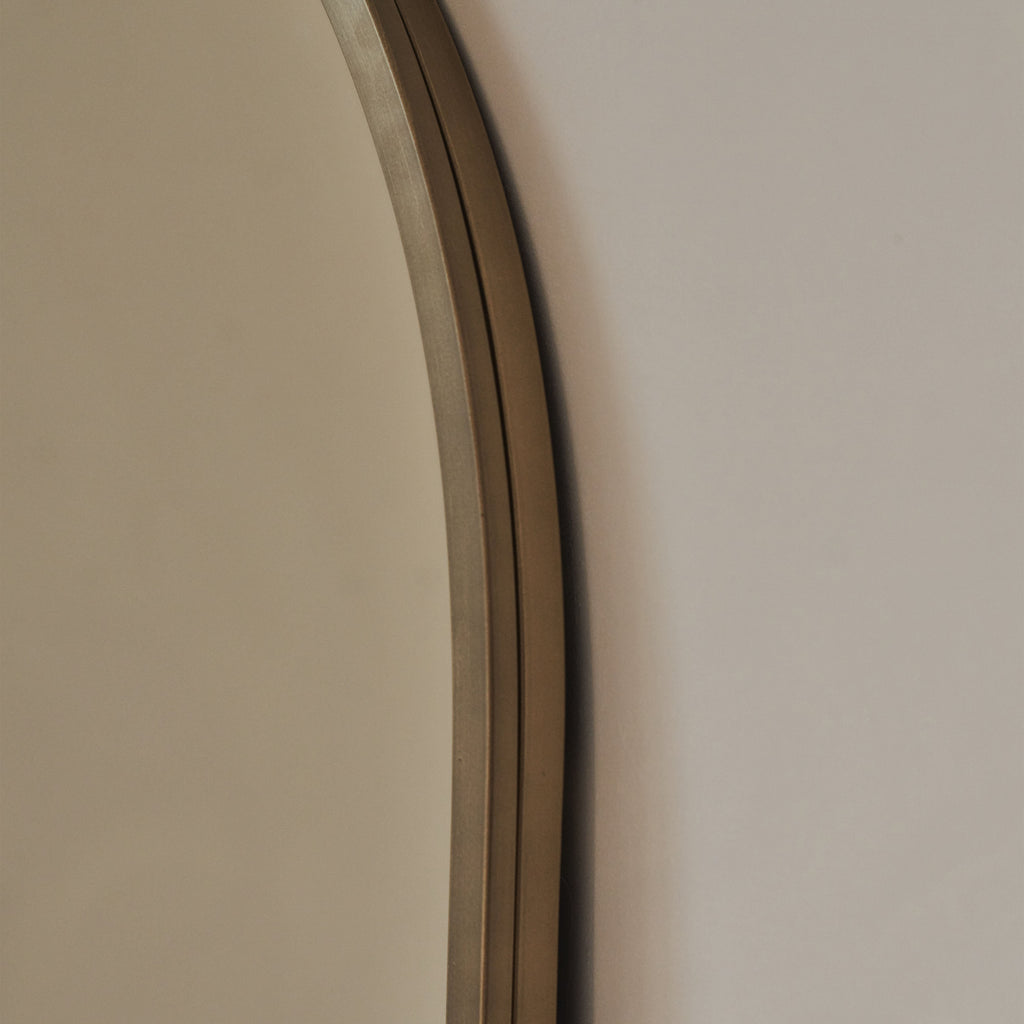 Higgins - Full Length Gold Large Arched Metal Mirror 170cm x 70cm