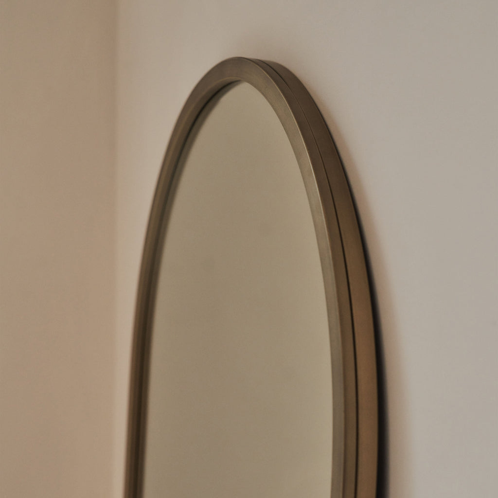 Higgins - Full Length Gold Large Arched Metal Mirror 170cm x 70cm