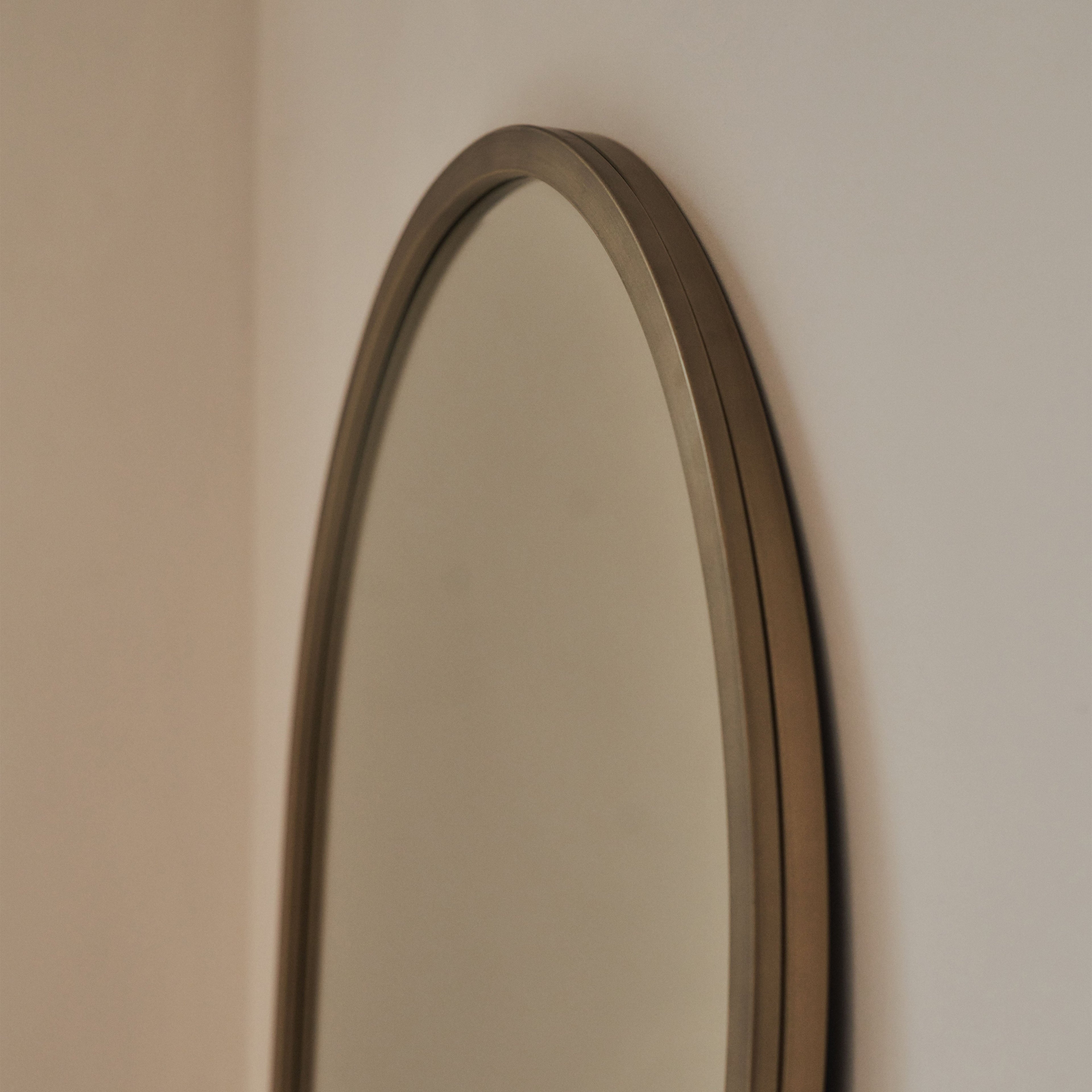 Higgins - Full Length Gold Large Arched Metal Mirror 170cm x 70cm