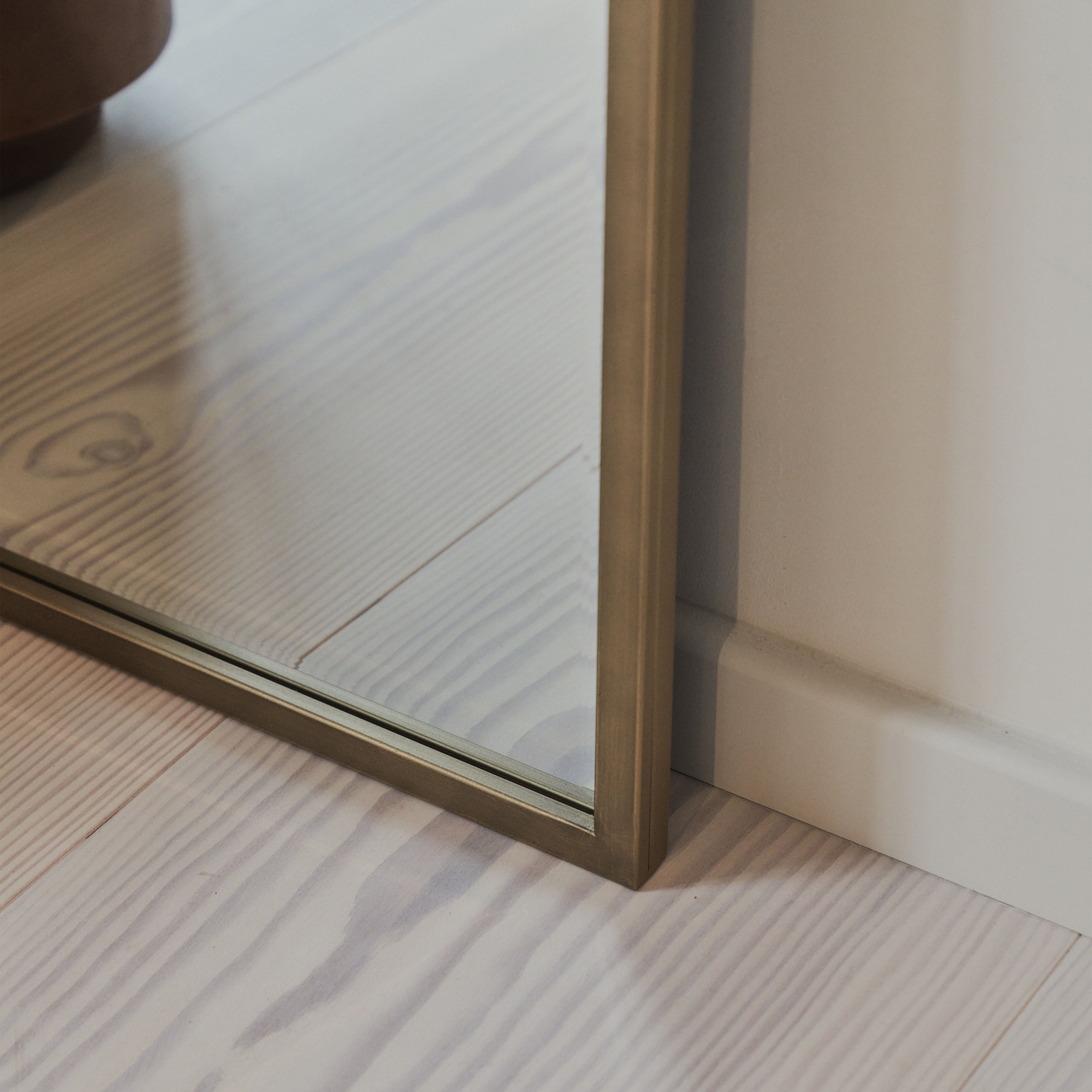 Higgins - Full Length Gold Large Arched Metal Mirror 170cm x 70cm