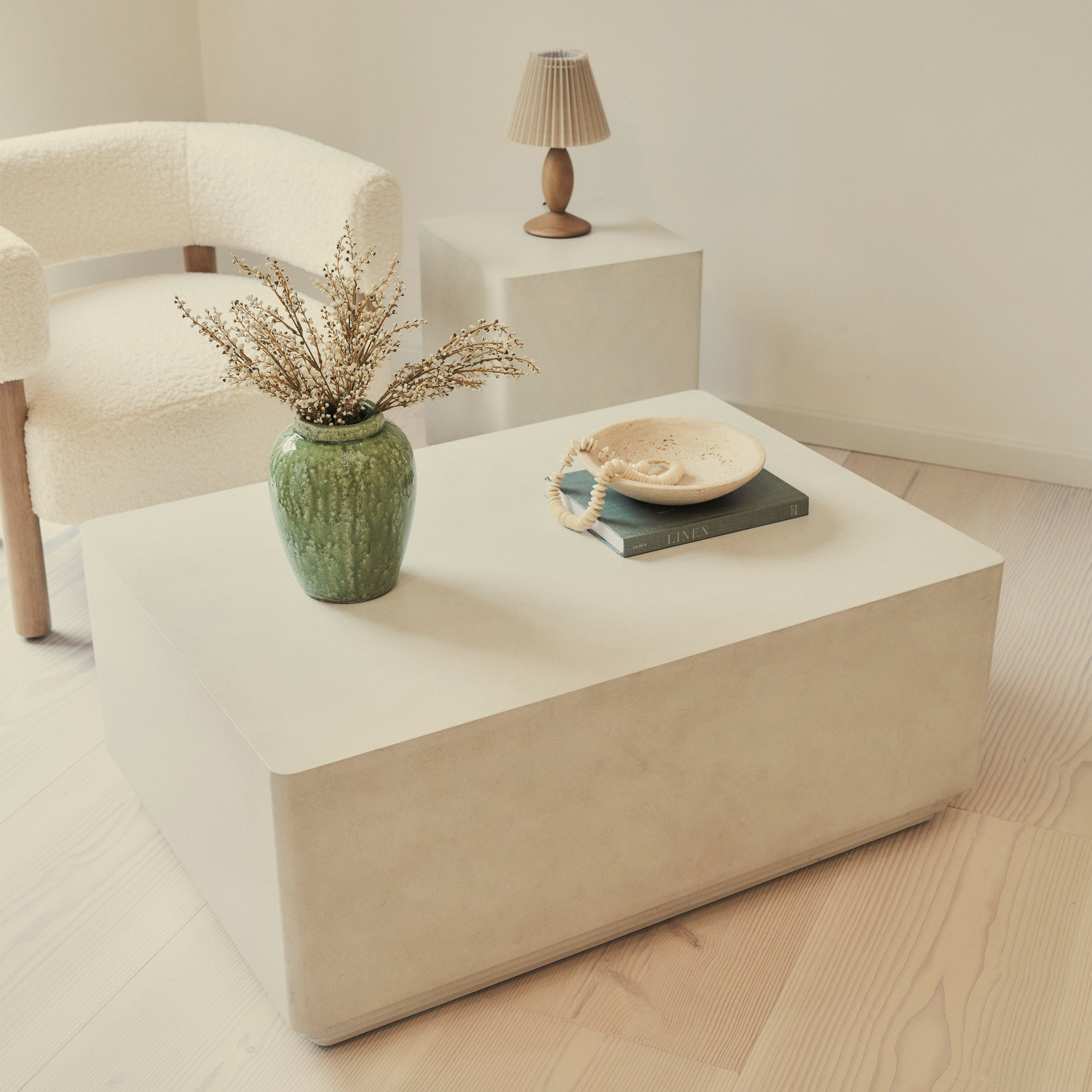 Luciana - Concrete Rectangular Coffee Table