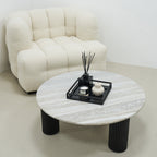 Artemis - Travertine Round Large Coffee Table