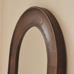 Porta - Full Length Arched Dark Wood Large Mirror 180cm x 70cm