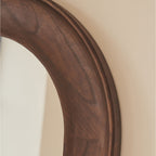Porta - Full Length Arched Dark Wood Large Mirror 180cm x 70cm