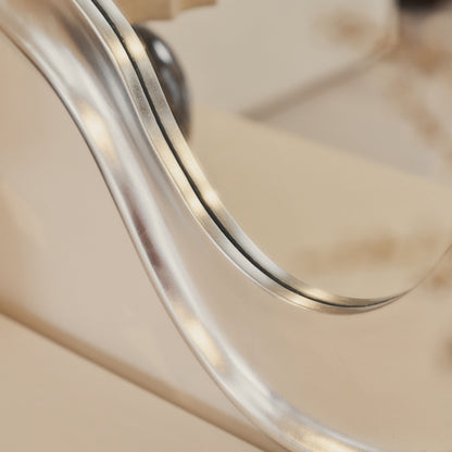 Riva - Brushed Chrome Pond Shaped Irregular Mirror 120cm x 90cm