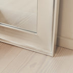 Porta - Full Length Arched Brushed Chrome Large Mirror 180cm x 90cm