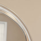 Riva - Brushed Chrome Pond Shaped Irregular Mirror 90cm x 85cm