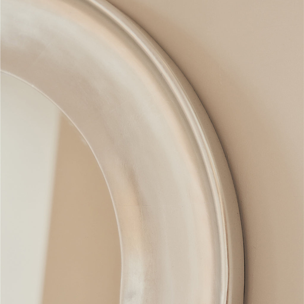 Porta - Full Length Arched Brushed Chrome Large Mirror 180cm x 90cm