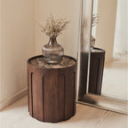 Porta - Full Length Arched Brushed Chrome Large Mirror 180cm x 70cm