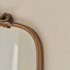 Amelia - Gold Arched Metal Portrait Mirror 100cm x 64cm