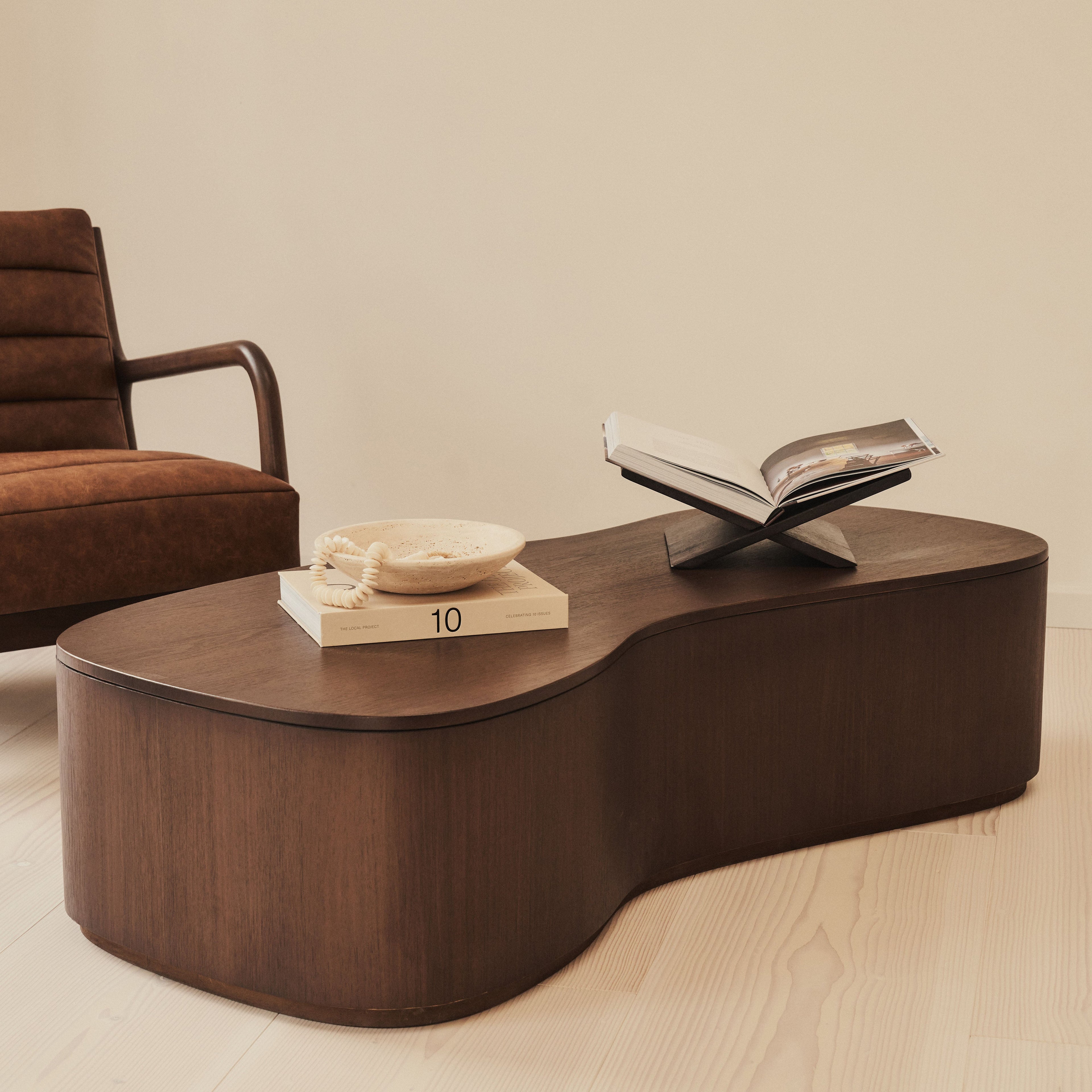 Arlo - Dark Wood Irregular Extra Large Coffee Table