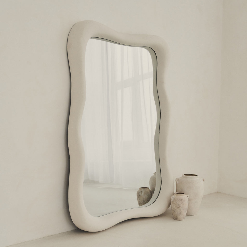 Wabi-Sabi - Large Concrete Irregular Wall Mirror 119cm x 76cm