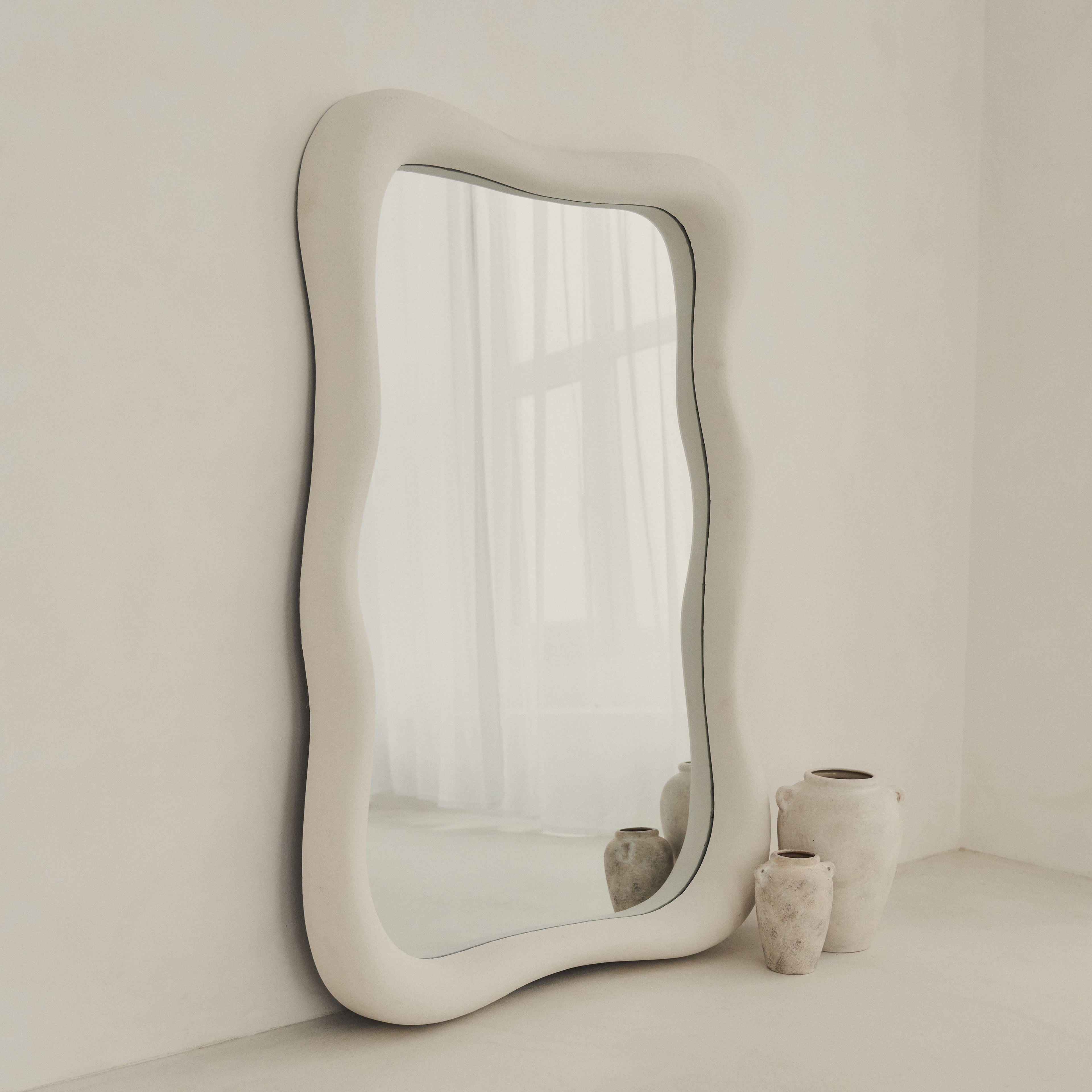 Wabi-Sabi - Large Concrete Irregular Wall Mirror 119cm x 76cm