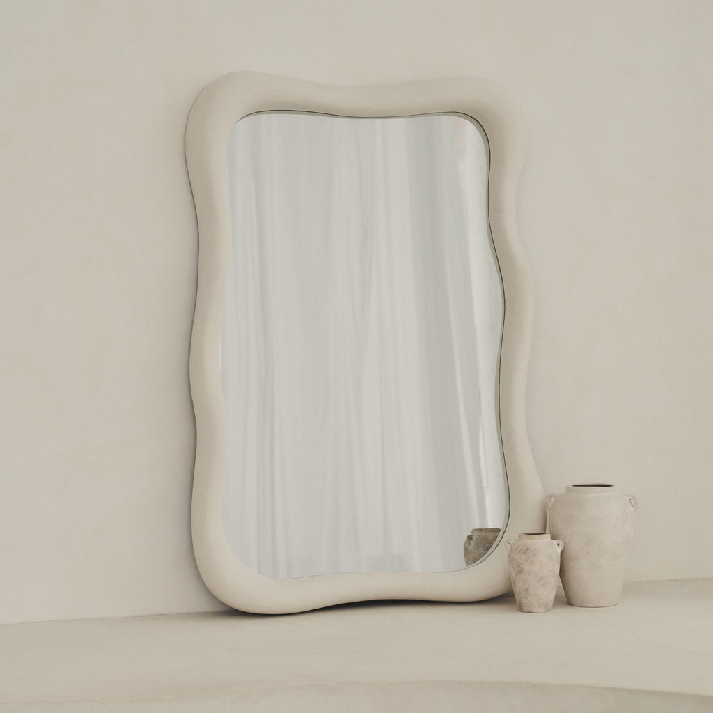 Wabi-Sabi - Large Concrete Irregular Wall Mirror 119cm x 76cm