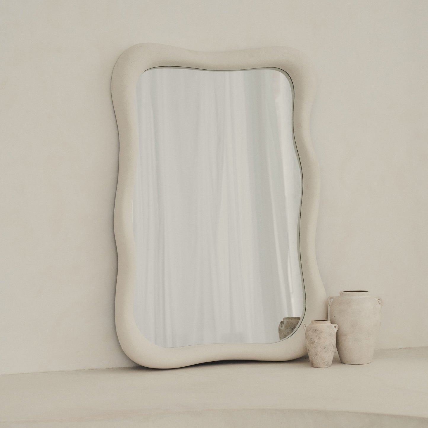 Wabi-Sabi - Large Concrete Irregular Wall Mirror 119cm x 76cm
