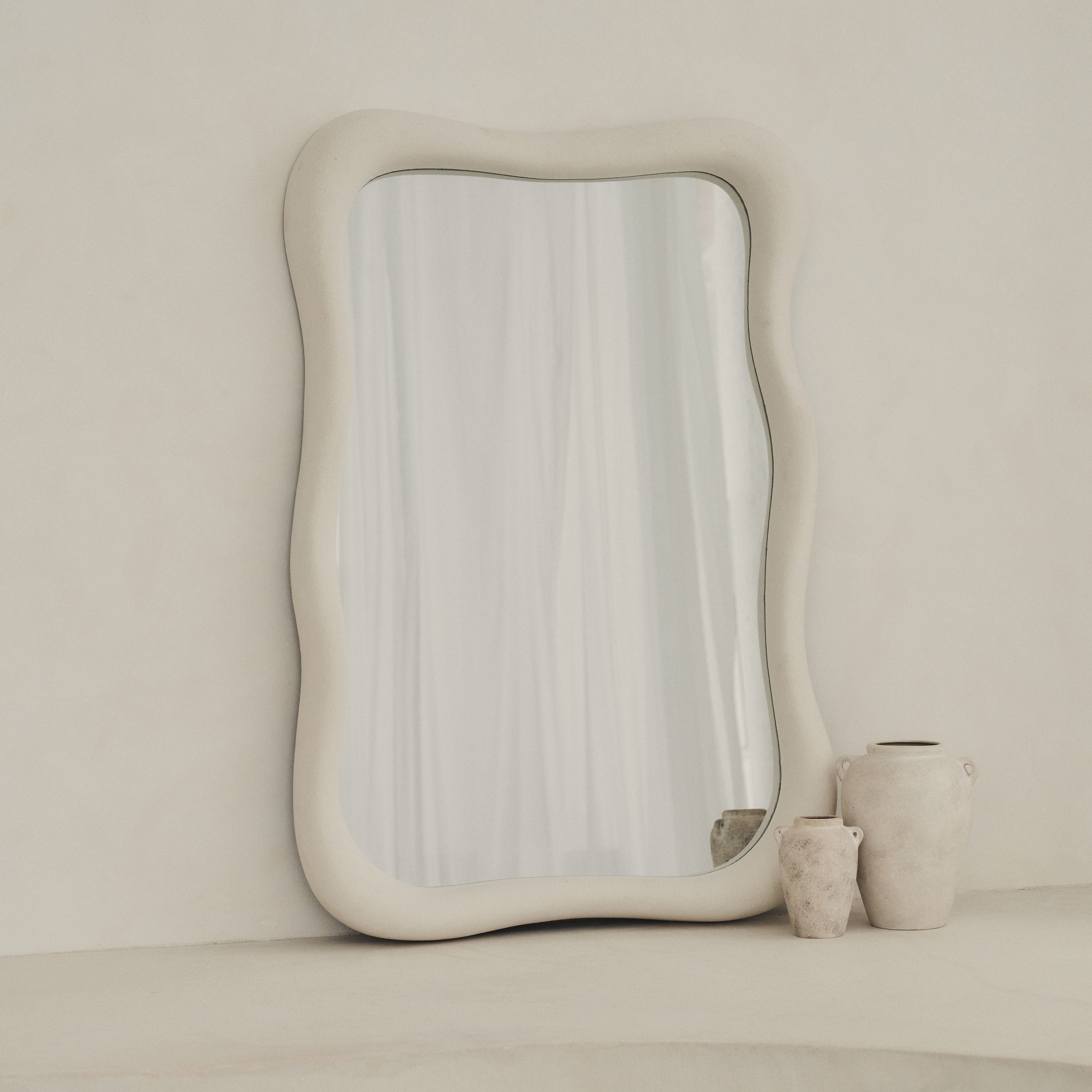 Wabi-Sabi - Large Concrete Irregular Wall Mirror 119cm x 76cm