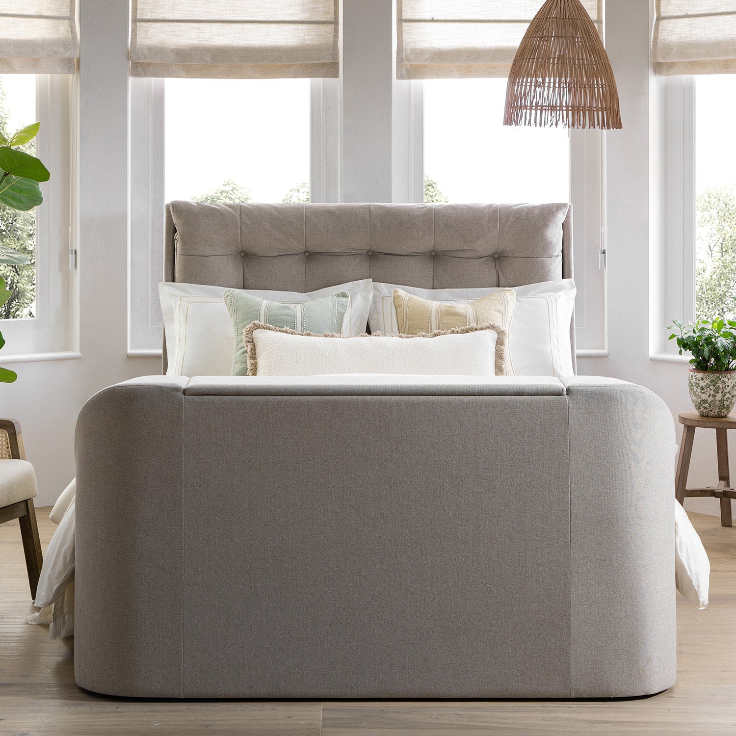 Hadley Stone Fabric Ottoman TV Bed
