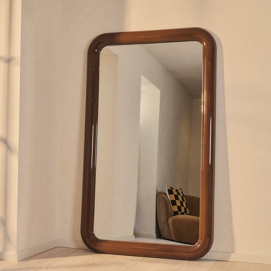 Obsidian - Full Length Rectangular Chocolate Gloss Extra Large Mirror 200cm x 120cm