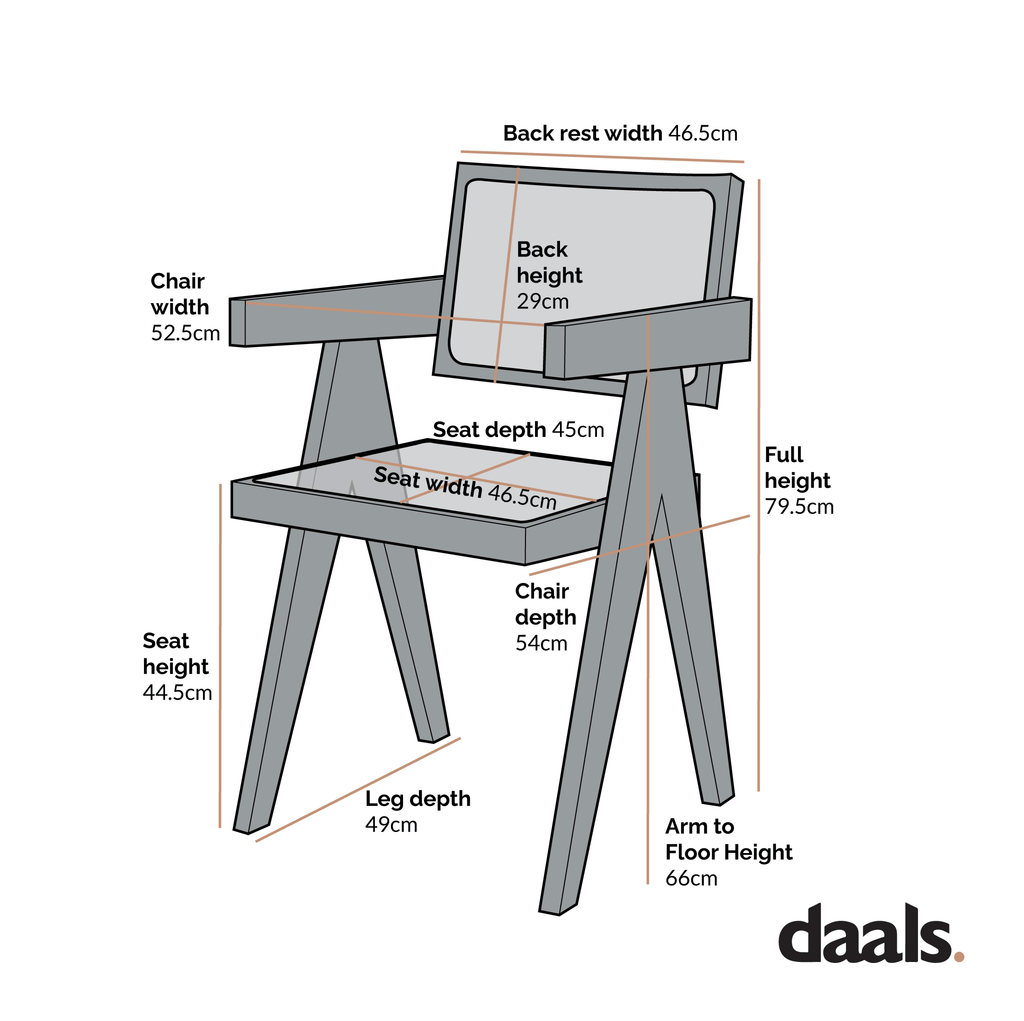 Jeanne Light Walnut Cane Rattan Solid Beech Wood Dining Chair