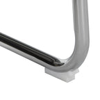 Rayna Pair of 2 Solid Beech Dining Chairs with Armrests, Natural Cane & Chrome (Black)