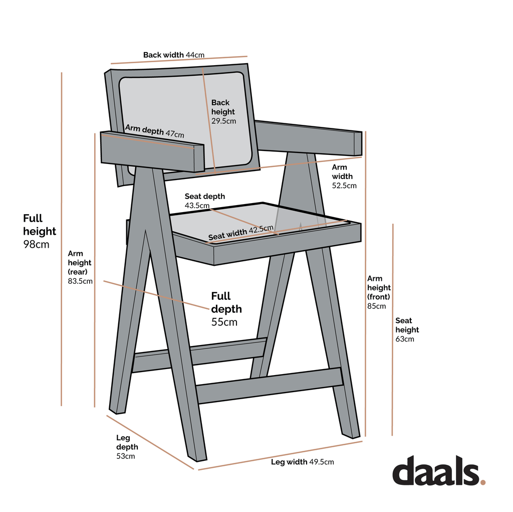 Jeanne Light Walnut Cane Rattan Solid Beech Wood Counter Stool