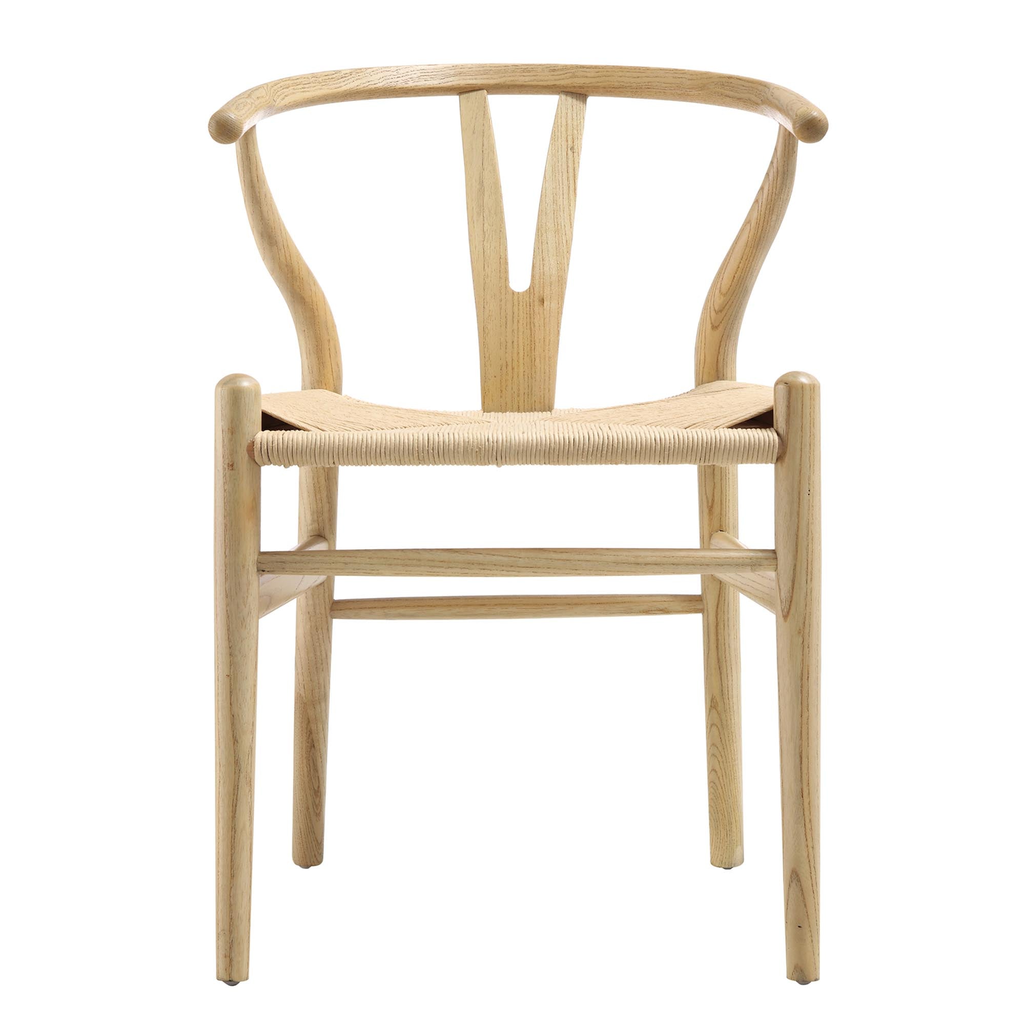 Hansel Wooden Natural Weave Dining Chair, Natural Colour Frame