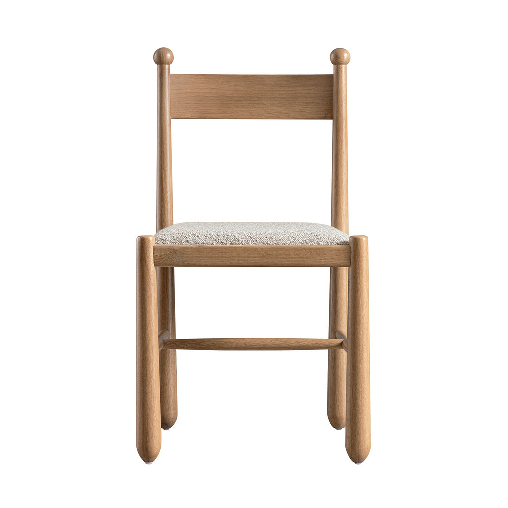 Tama Dining Chair, Light Taupe Boucle | Natural Oak Frame