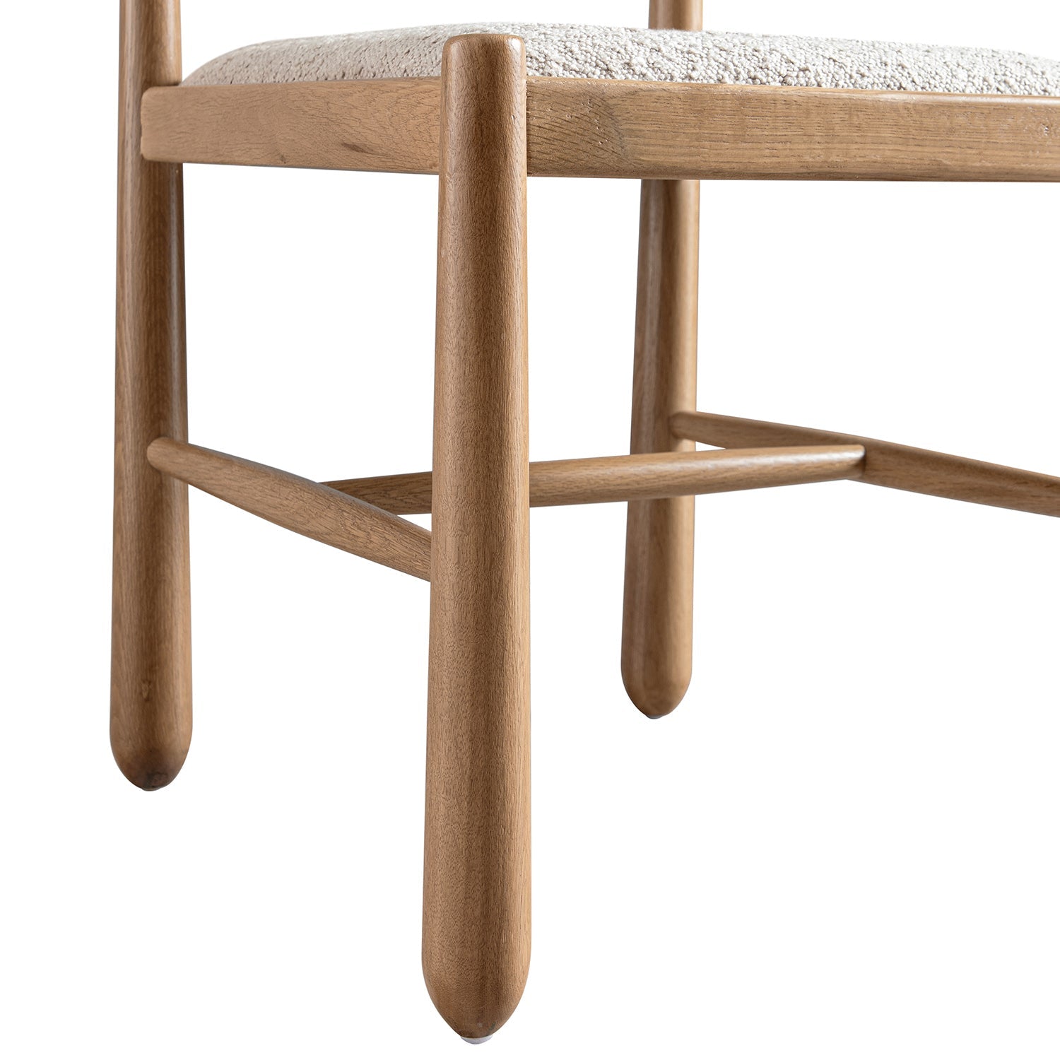 Tama Dining Chair, Light Taupe Boucle | Natural Oak Frame