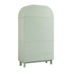 Maude Large Storage Cabinet, Muted Pistachio Ash with Raffia