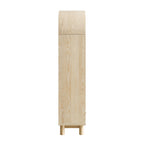 Maude Large Storage Cabinet, Natural Ash with Raffia