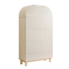 Maude Large Storage Cabinet, Natural Ash with Raffia